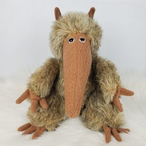 Vtg 1983 Graphics Intl Korea Brown Aardvark Plush 11"
